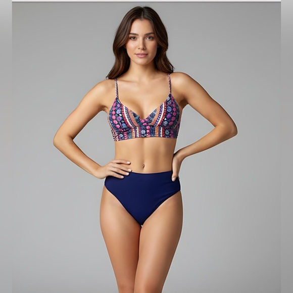 Geo Print Bikini Swimsuit Bathing Suit - Picture 1 of 7